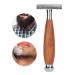 Men's Classic Double Blade Razor - Manual Wooden Handle Shaving Tool for Mustache & Travel | International Shipping - Buy Online on GoSupps.com