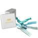 Hair -minded elastic hair tie |Hair -friendly bracelets |Wide hair bands (6 pieces) |Quality hair jewelry - including box for storage (white - turquoise blue)