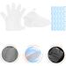 POPETPOP Gloves and Foot Covers Set 100 Booties 100 Gloves with 200 Adhesive Stickers for Foot Pedicure Hot Spa Wax Treatment - Buy Online on GoSupps.com