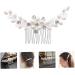Ipetboom Rhinestone Bridal Comb Bridal Pearl Comb Wedding Hair Clip Bridal Hair Combs Irish Accessories for Women Tiara Wedding Hair Comb Bride Decorate Abs European and American - Buy Online on GoSupps.com