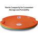 Flexible Flyer Round Flying Saucer Snow Sled - 26 Inch Orange Disc Racer for Kids 4 and Up - Buy Online on GoSupps.com