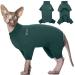 Hjyokuso sphynx cats clothing cat sweater breathable soft sweater for cats cat mantle warm cat clothing with four legs cat shirt for Sphynx Cornish Rex Devon Rex Peterbald M Gr n