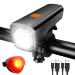 LED bicycle light set stvzo allowed bike light bike lights usb charging bicycle light front & rear light IPX5 waterproof bicycle lights LED bike light bicycle lamp black