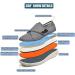 Buy Women's Wide Width Elderly Shoes - Breathable Adjustable Air Cushion Diabetic Slippers Easy Close Orthopedic Footwear for Comfort & Support - Light Gray - Buy Online on GoSupps.com