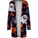 ToddlBy Halloween Costumes Buttonless Floral Print Medium Length Thin Cardigan Casual Cardigan Loose Knit Cardigan Dark Blue Small - Buy Online on GoSupps.com