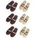 Tianmao 5 pairs of slipper hotels lipper tortier hip slippers with closed toes universal size 28.5 * 11cm coral fleece guest slippers for spa party guests hotel and travel standard size 3 brown 3 beige
