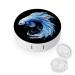 Siamese Fighting Betta Fish Contact Lens Case with Mirror Portable Cute Eye Contact Lens Box Travel Kit