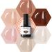 Modelones Gel Nail Polish Set- 6 Colors Nude Gel Polish All Seasons Skin Tones Pink Neutral Brown Gel Polish Kit, Soak Off LED Gel Nail Kit Manicure DIY Nail Art Home Salon Mothers Day Gifts for Women A1 A Going Nude