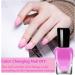 Pink Nail Polish - Quick Drying Long-Lasting Nail Varnish - Color Changing Temperature Control Nail Polish Home Nail Art Design - Without Use UV Lamp 7ml (W09) - Buy Online on GoSupps.com