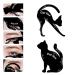 Garden Of Arts Cat Line Eyeliner Stencil, Smoky Eyeshadow Applicators Template Plate, Professional Multifunction Black Cat Shape Eye liner & Eye Shadow Guide Template (PVC Material) (1)