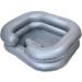Portable Inflatable Sink for Locs - Hair Washing Basin for Bedridden, Elderly, Kids - Comfortable Loc Detox Tub with Pillow - Silver - Buy Online on GoSupps.com