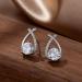 Fashionable Cross Earrings - Sparkling Zirconia Jewelry Gift for Women & Girls | Elegant E2F6 Style in Silver - Buy Online on GoSupps.com