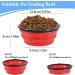 Vivifying 1000ml Foldable Dog Bowl - 2PC Silicone Travel Feeding Bowls for Dogs & Cats (Red+Blue) - Perfect for Pets on the Go - Buy Online on GoSupps.com