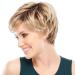 Charming Short Blonde Human Hair Wig with Black Roots for Women - International Shipping Available - Buy Online on GoSupps.com