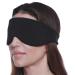 HappyLuxe The Escape Sleep Mask Light-Blocking Eye Mask for Sleeping Lightweight Eye Mask Made from Breathable and Moisture-Wicking Tencel Fabric Suitable for Home and Travel Jet Black