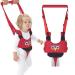 IULONEE Baby Walking Harness Handle Adjustable Toddler Walking Assistant Child Hand Held Standing Up and Walking Learning Helper Infant Walking Belt Reins Kids Safety Harness 7-24 Month (Red)