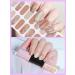 Kalolary 20PCS Pink Marble Gel Nail Polish Strips | Waterproof Adhesive Wraps with Nail File - UV/LED Lamp Required - Buy Online on GoSupps.com
