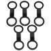 E-outstanding Silicone Snorkel Keeper 5PCS Black Scuba Diving Silicone Snorkel Mask Holder Eight-Button Clip Lock Kit