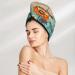 Colorful Plants & Insects Microfiber Hair Towel - Soft Super Absorbent Wrap for Long Curly & Thick Hair - Quick Dry Coral Velvet for Women - Buy Online on GoSupps.com