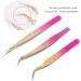 Premium Nail Strass Picking Tweezers Set - 3 Professional Nail Art Tweezers with Color Gradient Straight & Curved Stainless Steel Tips for Manicure & Rhinestones - Buy Online on GoSupps.com