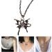 Oralgo Irregular Crystal Butterfly Necklace - Elegant Collarbone Chain for Women | Unique Student Jewelry - Buy Online on GoSupps.com