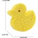 Visiblurry Bath Sponge for Kids | Soft Wood Pulp Sponge Body Wash Scrubber | Shower Sponge Dead Skin Remover Cute Shower Brush Bath Supplies for Toddler Kids Baby Yellow - Buy Online on GoSupps.com