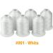 Simthread 6 White Polyester Embroidery Threads 1000M for Home Machines - Brother, Babylock, Janome, Pfaff, Singer, Bernina - Buy Online on GoSupps.com