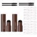 LXZJJM Eyebrow Stamp Stencil Kit - Long-lasting Smudge-free Brow Makeup | Natural and Smooth Texture | Multifunctional | Includes 10 Brow Shapes & Stamps | Reusable eyebrow stencils (04 black 2pcs)