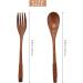 AIDIRui 8 Pcs Wooden 9 inchJapanese Spoon Fork Set Kitchen Tableware Natural Wood Cutlery Wooden Dinner Cutlery Set - Buy Online on GoSupps.com