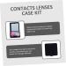 Solustrie 9-Sentence Contact Lens Container with Tweezers & Mirror - Halloween Lens Carrier Bag - Portable Glasses Frame & Black Bracket - Set of 3 (6.5x6.5x2cm) - Buy Online on GoSupps.com