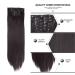 16 Color Long Straight Synthetic Hair Extensions - 22inch Clip-In Hairpieces | High Temperature Fiber Black & Brown Wigs - Buy Online on GoSupps.com