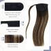 Buy Laavoo Brown Remy Ponytail Extensions - 35cm Dark Brown Balayage Real Hair Braid Extensions (70g) - Premium Quality - Buy Online on GoSupps.com