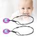 Buy 2Pcs Sensory Chew Necklace for Toddlers | Silicone Teething Relief Toy - Purple - Buy Online on GoSupps.com
