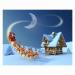 51buyoutgo Christmas Cross Stitch Kits for Adults Santa Claus & Elk 11 ct Easy Funny Preprinted Stamped Counted Pre Printed Cross Stitch Kits for Adults Beginners Embroidery Starter Kit for Adults Christmas Moon