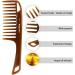 Argan Oil Infused Wide Tooth Hair Comb for Thick & Curly Hair | Majestik+ Argan Brown - Buy Online on GoSupps.com