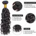 Vallbest Water Wave Human Hair Bundles with Closure - 18 18 18 + 16, Wet and Wavy Deep Curly Hair, 100% Unprocessed, Natural Color - Buy Online on GoSupps.com