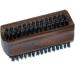 Fendrihan Genuine Boar Bristle Nail Brush with Ash Wood Handle  Made in Germany (Dark Bristles)