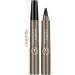 Liquid Eyebrow Pencil Brow Pencil with Fork Tip 4 Point Waterproof Eyebrow Pencil No Smudge Liquid Brow Quick Dry EyeLiner for Long Lasting Gray Brown - Buy Online on GoSupps.com