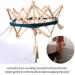 Wooden Umbrella Swift Yarn Winder Holder - 24 Bobbin Winder for Knitting - Beige - Buy Online on GoSupps.com