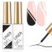Liner Nail Gel Polish-10ML*2pcs Black & White Gel Liner Nail Art Set Soak Off French Manicure Gel for liner drawing and Nail Color Painting UV Liner Nail Gel for Nail Starter Home DIY Nail Salon B-2-Black & White