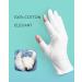 2 Pairs of Cotton Touchscreen Gloves - Moisturizing Night Gloves for Dry Hands - 100% Cotton Sleep Gloves Size M - Buy Online on GoSupps.com