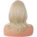 MapofBeauty 18 Inch/45 cm Layered Bangs Straight Synthetic Fiber Shoulder Length Hair Daily Use Wig (Blonde) - Buy Online on GoSupps.com