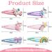 12 Adorable Unicorn Hair Clips for Girls - Glitter Cartoon Hair Accessories - Perfect Birthday Gift - Buy Online on GoSupps.com