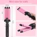 Mini 3 Barrel Curling Iron - 1/2 Inch Beach Waves Wand for Travel | Dual Voltage Ceramic Tourmaline Crimper - Pink - Lightweight & Easy to Use - Buy Online on GoSupps.com