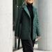 Women's Lightweight Diamond Quilted Jacket Coat with Tie Waist Belt Lapel Button Fall Winter Outerwear Pockets Green#6 Large - Buy Online on GoSupps.com