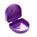 (2 Pack) Retainer Case,Solid Orthodontic Retainer Cases-Purple
