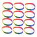 Unomor 24 Pcs Rainbow Bracelet Lgbt Pride Bracelet Expandable Bangle Bracelet Pride Friendship Bracelet Colored Wristbands Personalized Silicone Wristbands Woman Silica Gel Supplies Charm Colorful 6.5X6.5X1CM
