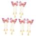 FRCOLOR Accessories Pairs hanfu butterfly headdress kids kimono hair accessories hairpin with tassel metallic hair clips girl hair clips fairy jewelry for girls alloy Costume child Kids