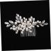 Housoutil Bridal Headwear Bun Hair Comb Wedding Hair Decor Exquisite Hair Comb Hair Wedding Decor Hair Pin Rhinestone Bobby Pins Wedding Bridal Headdress Grace Wig Pearl Miss White - Buy Online on GoSupps.com