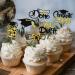 24 Pcs 2024 Graduation Cupcake Toppers You Did It Theme Party Cake Decoration Black and Gold Dessert Insert MGPFERD - Buy Online on GoSupps.com